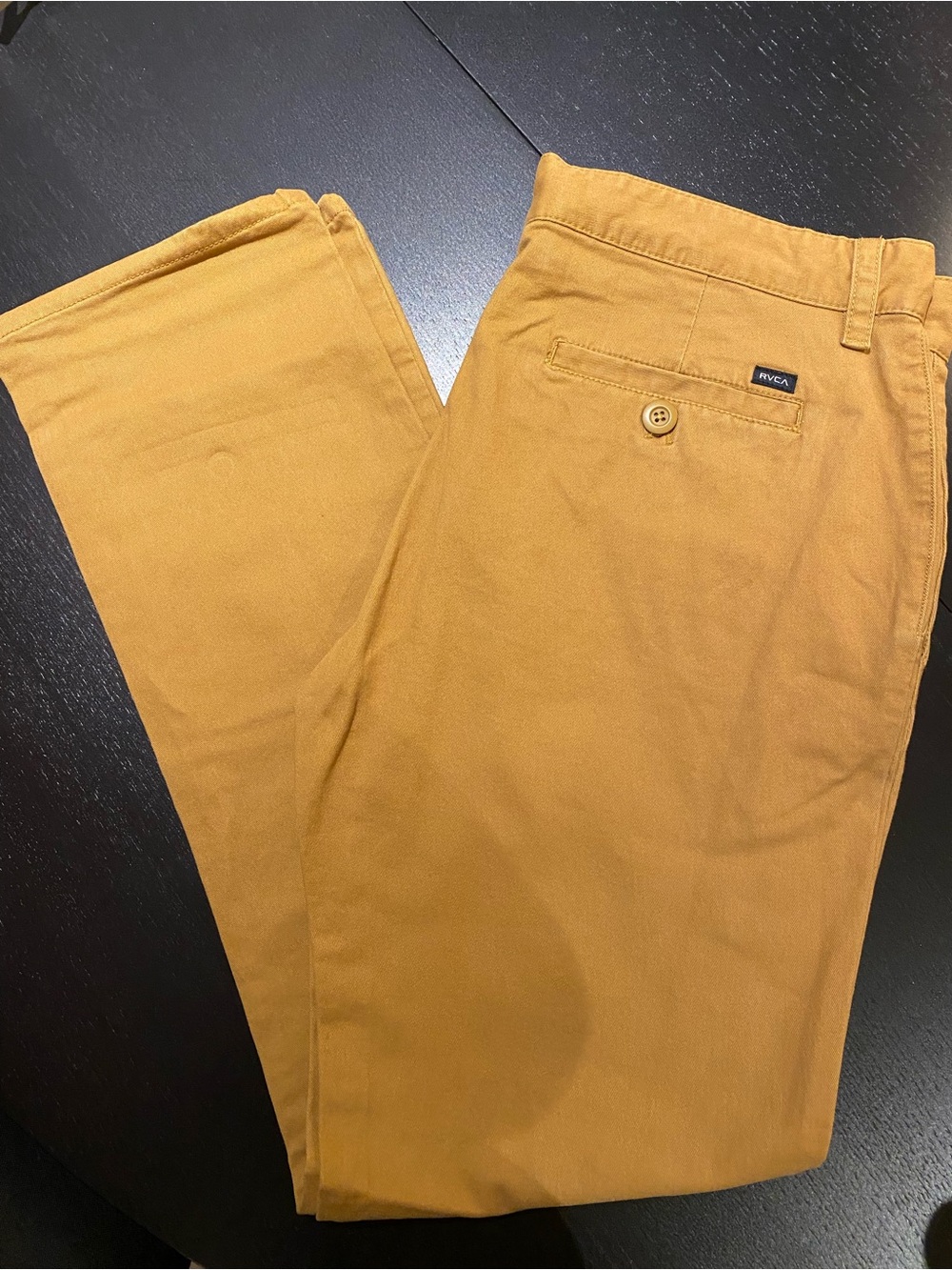 RVCA Men's Mustard Yellow Chino Pants